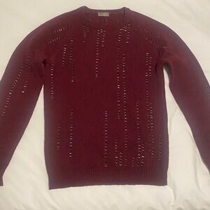 Hedi Slimane Dior Men's Burgundy Sweater
